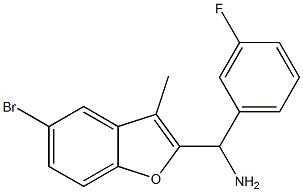 (5-bromo-3-methyl-1-benzofuran-2-yl)(3-fluorophenyl)methanamine 구조식 이미지