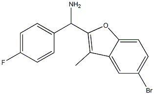 (5-bromo-3-methyl-1-benzofuran-2-yl)(4-fluorophenyl)methanamine 구조식 이미지