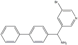 (5-bromopyridin-3-yl)(4-phenylphenyl)methanamine Structure