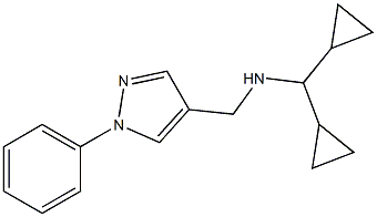 (dicyclopropylmethyl)[(1-phenyl-1H-pyrazol-4-yl)methyl]amine 구조식 이미지