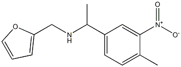 (furan-2-ylmethyl)[1-(4-methyl-3-nitrophenyl)ethyl]amine Structure