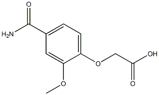 [4-(aminocarbonyl)-2-methoxyphenoxy]acetic acid Structure