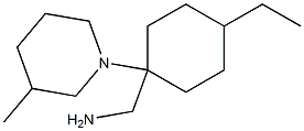 [4-ethyl-1-(3-methylpiperidin-1-yl)cyclohexyl]methanamine 구조식 이미지