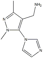 [5-(1H-imidazol-1-yl)-1,3-dimethyl-1H-pyrazol-4-yl]methanamine 구조식 이미지