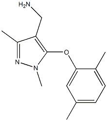[5-(2,5-dimethylphenoxy)-1,3-dimethyl-1H-pyrazol-4-yl]methanamine Structure