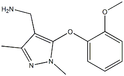 [5-(2-methoxyphenoxy)-1,3-dimethyl-1H-pyrazol-4-yl]methanamine 구조식 이미지