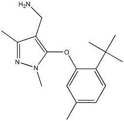 [5-(2-tert-butyl-5-methylphenoxy)-1,3-dimethyl-1H-pyrazol-4-yl]methanamine 구조식 이미지