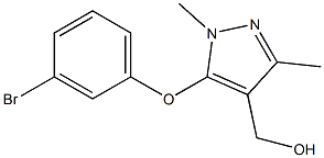 [5-(3-bromophenoxy)-1,3-dimethyl-1H-pyrazol-4-yl]methanol 구조식 이미지