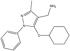 [5-(cyclohexyloxy)-3-methyl-1-phenyl-1H-pyrazol-4-yl]methanamine Structure