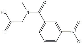 [methyl(3-nitrobenzoyl)amino]acetic acid Structure