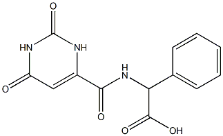 {[(2,6-dioxo-1,2,3,6-tetrahydropyrimidin-4-yl)carbonyl]amino}(phenyl)acetic acid 구조식 이미지