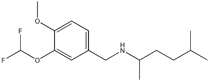 {[3-(difluoromethoxy)-4-methoxyphenyl]methyl}(5-methylhexan-2-yl)amine Structure