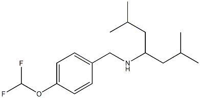 {[4-(difluoromethoxy)phenyl]methyl}(2,6-dimethylheptan-4-yl)amine 구조식 이미지