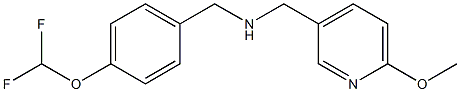 {[4-(difluoromethoxy)phenyl]methyl}[(6-methoxypyridin-3-yl)methyl]amine Structure