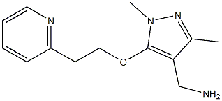 {1,3-dimethyl-5-[2-(pyridin-2-yl)ethoxy]-1H-pyrazol-4-yl}methanamine 구조식 이미지