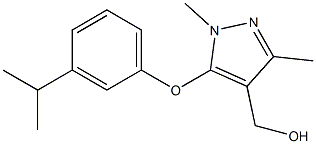 {1,3-dimethyl-5-[3-(propan-2-yl)phenoxy]-1H-pyrazol-4-yl}methanol Structure