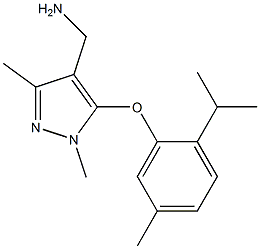 {1,3-dimethyl-5-[5-methyl-2-(propan-2-yl)phenoxy]-1H-pyrazol-4-yl}methanamine 구조식 이미지