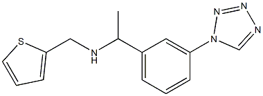 {1-[3-(1H-1,2,3,4-tetrazol-1-yl)phenyl]ethyl}(thiophen-2-ylmethyl)amine 구조식 이미지