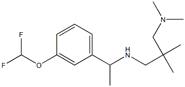 {1-[3-(difluoromethoxy)phenyl]ethyl}({2-[(dimethylamino)methyl]-2-methylpropyl})amine Structure