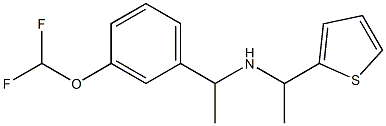 {1-[3-(difluoromethoxy)phenyl]ethyl}[1-(thiophen-2-yl)ethyl]amine Structure