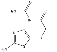 {2-[(2-amino-1,3-thiazol-5-yl)sulfanyl]propanoyl}urea 구조식 이미지