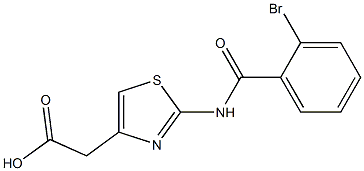 {2-[(2-bromobenzoyl)amino]-1,3-thiazol-4-yl}acetic acid 구조식 이미지