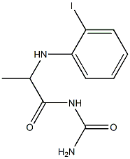 {2-[(2-iodophenyl)amino]propanoyl}urea Structure