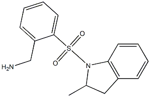 {2-[(2-methyl-2,3-dihydro-1H-indole-1-)sulfonyl]phenyl}methanamine 구조식 이미지