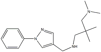 {2-[(dimethylamino)methyl]-2-methylpropyl}[(1-phenyl-1H-pyrazol-4-yl)methyl]amine 구조식 이미지