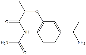{2-[3-(1-aminoethyl)phenoxy]propanoyl}urea Structure