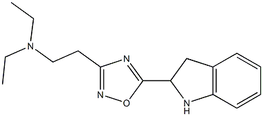 {2-[5-(2,3-dihydro-1H-indol-2-yl)-1,2,4-oxadiazol-3-yl]ethyl}diethylamine 구조식 이미지