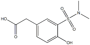 {3-[(dimethylamino)sulfonyl]-4-hydroxyphenyl}acetic acid 구조식 이미지