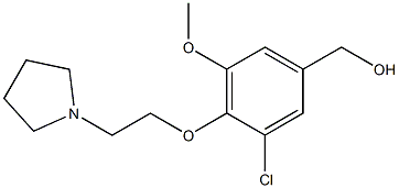 {3-chloro-5-methoxy-4-[2-(pyrrolidin-1-yl)ethoxy]phenyl}methanol Structure