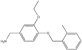 {3-ethoxy-4-[(2-methylphenyl)methoxy]phenyl}methanamine 구조식 이미지