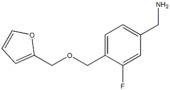 {3-fluoro-4-[(furan-2-ylmethoxy)methyl]phenyl}methanamine Structure