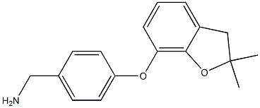 {4-[(2,2-dimethyl-2,3-dihydro-1-benzofuran-7-yl)oxy]phenyl}methanamine Structure