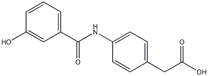{4-[(3-hydroxybenzoyl)amino]phenyl}acetic acid Structure