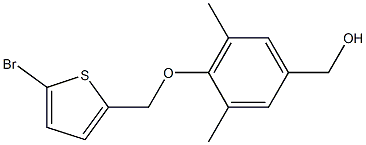 {4-[(5-bromothiophen-2-yl)methoxy]-3,5-dimethylphenyl}methanol Structure