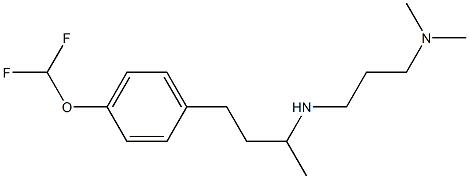 {4-[4-(difluoromethoxy)phenyl]butan-2-yl}[3-(dimethylamino)propyl]amine Structure