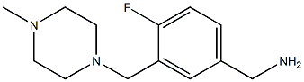 {4-fluoro-3-[(4-methylpiperazin-1-yl)methyl]phenyl}methanamine Structure
