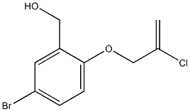 {5-bromo-2-[(2-chloroprop-2-en-1-yl)oxy]phenyl}methanol 구조식 이미지