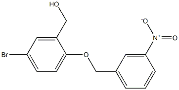 {5-bromo-2-[(3-nitrophenyl)methoxy]phenyl}methanol 구조식 이미지