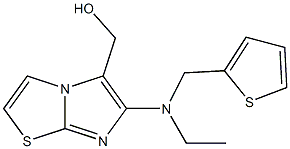 {6-[ethyl(thien-2-ylmethyl)amino]imidazo[2,1-b][1,3]thiazol-5-yl}methanol Structure