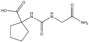 1-({[(2-amino-2-oxoethyl)amino]carbonyl}amino)cyclopentanecarboxylic acid Structure