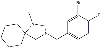 1-({[(3-bromo-4-fluorophenyl)methyl]amino}methyl)-N,N-dimethylcyclohexan-1-amine 구조식 이미지