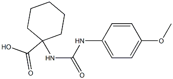 1-({[(4-methoxyphenyl)amino]carbonyl}amino)cyclohexanecarboxylic acid Structure