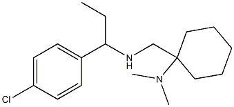 1-({[1-(4-chlorophenyl)propyl]amino}methyl)-N,N-dimethylcyclohexan-1-amine Structure