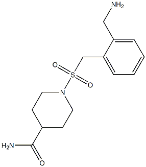 1-({[2-(aminomethyl)phenyl]methane}sulfonyl)piperidine-4-carboxamide 구조식 이미지