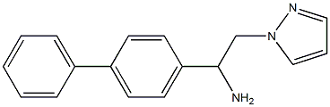 1-(1,1'-biphenyl-4-yl)-2-(1H-pyrazol-1-yl)ethanamine 구조식 이미지