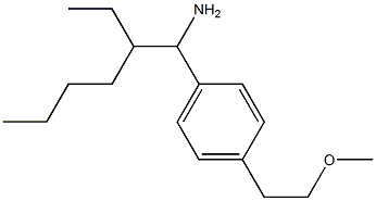 1-(1-amino-2-ethylhexyl)-4-(2-methoxyethyl)benzene 구조식 이미지